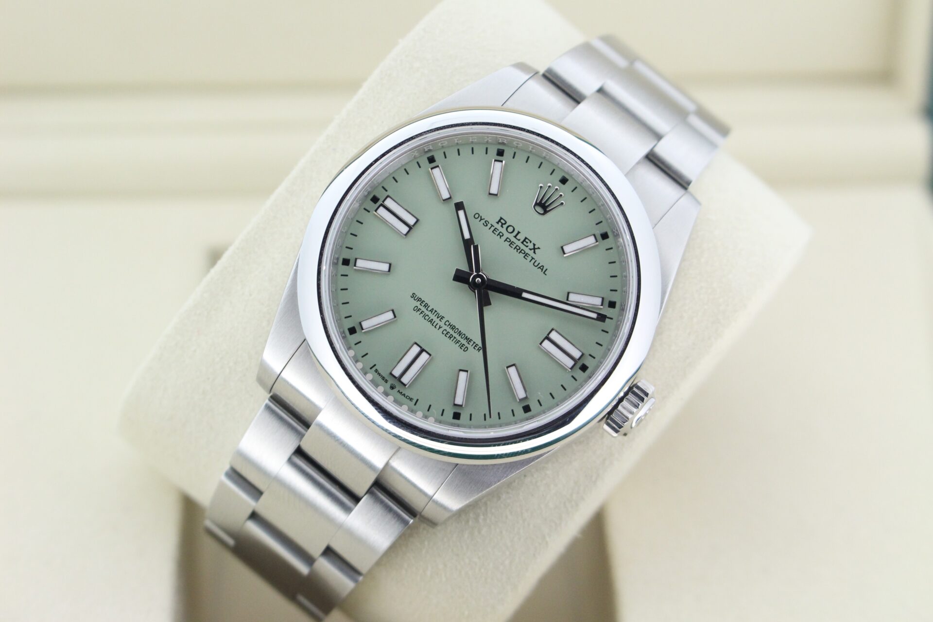 Oyster Perpetual pistachio dial