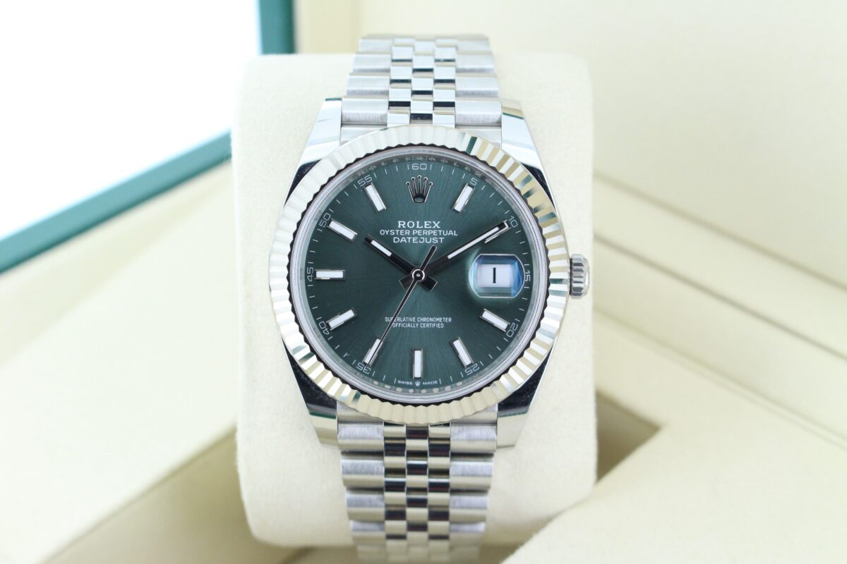 Rolex Datejust 41 Mint Green 126334 turned