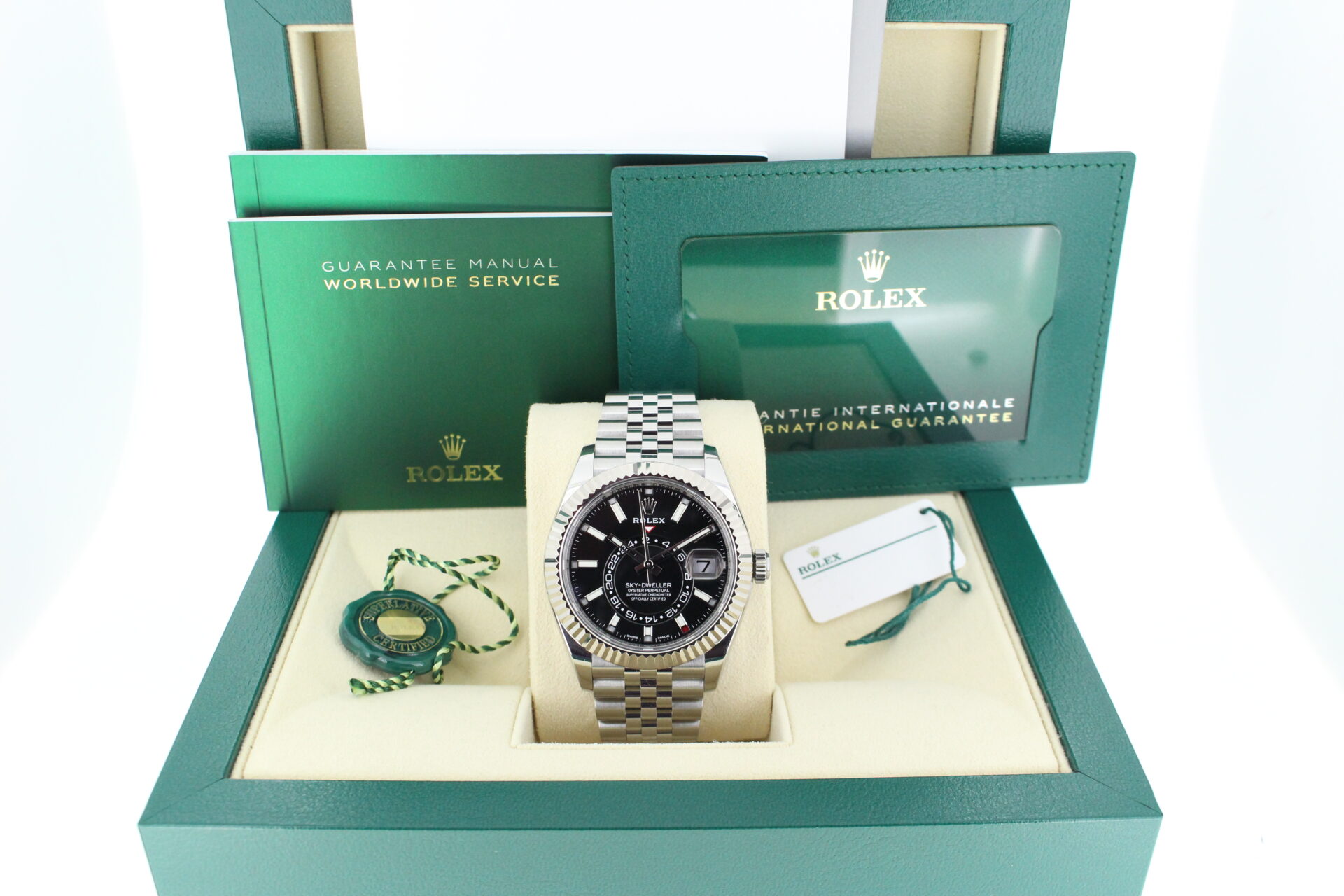 Rolex Sky Dweller in its box with all original accessories making a full set
