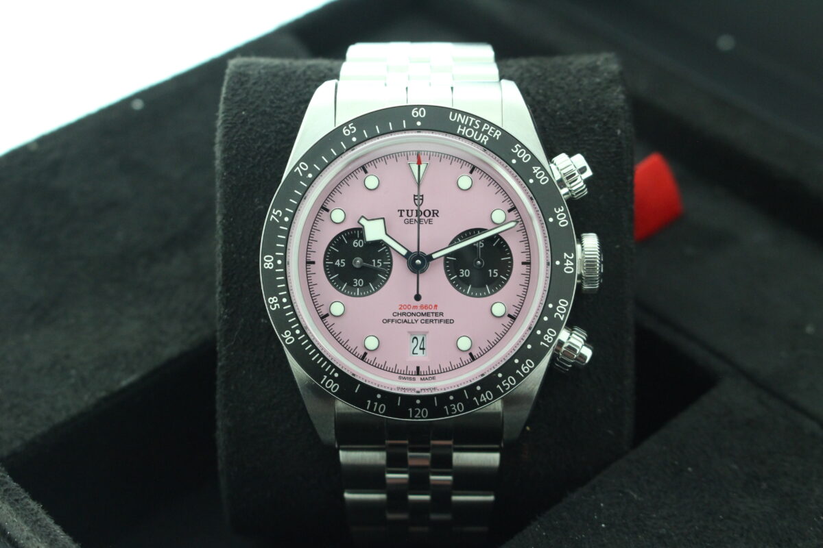 Tudor Black Bay Chrono Inter Miami in it's box turned