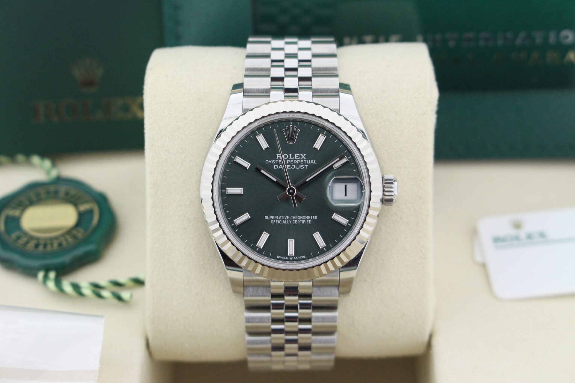 Mint Green Datejust stainless steel