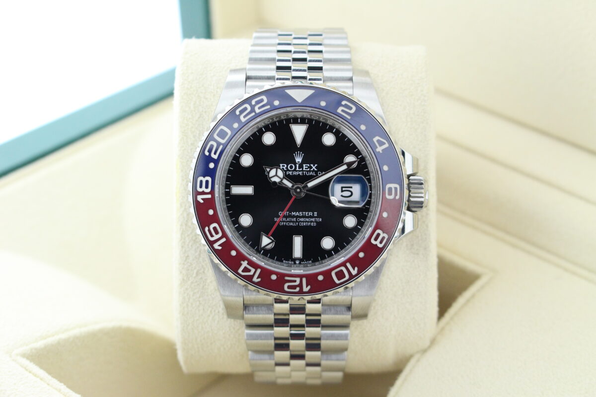 Rolex GMYT Master II Pepsi 126710BLRO turned in it's box