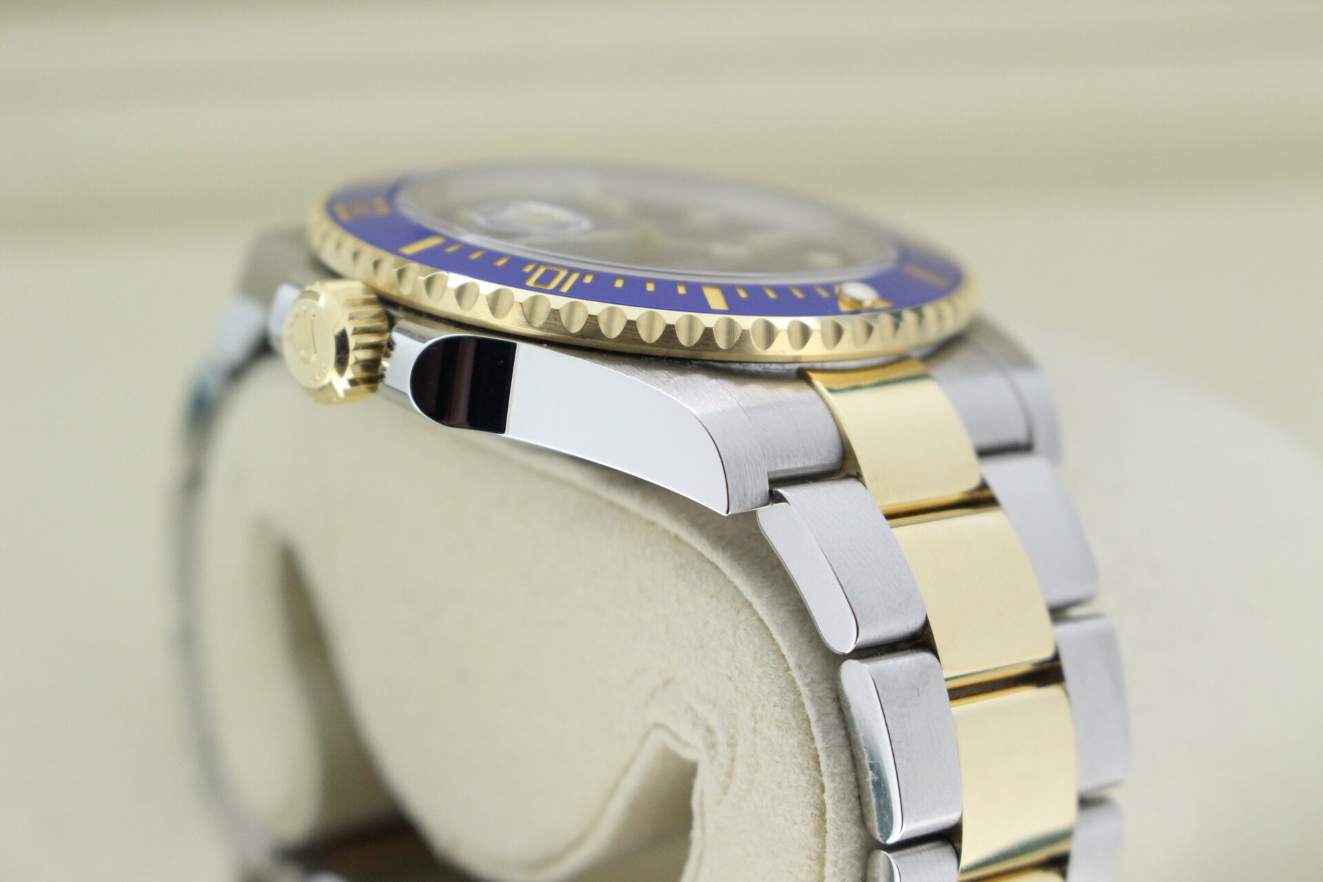 Rolex Submariner Bluesy 126613LB angle of crown