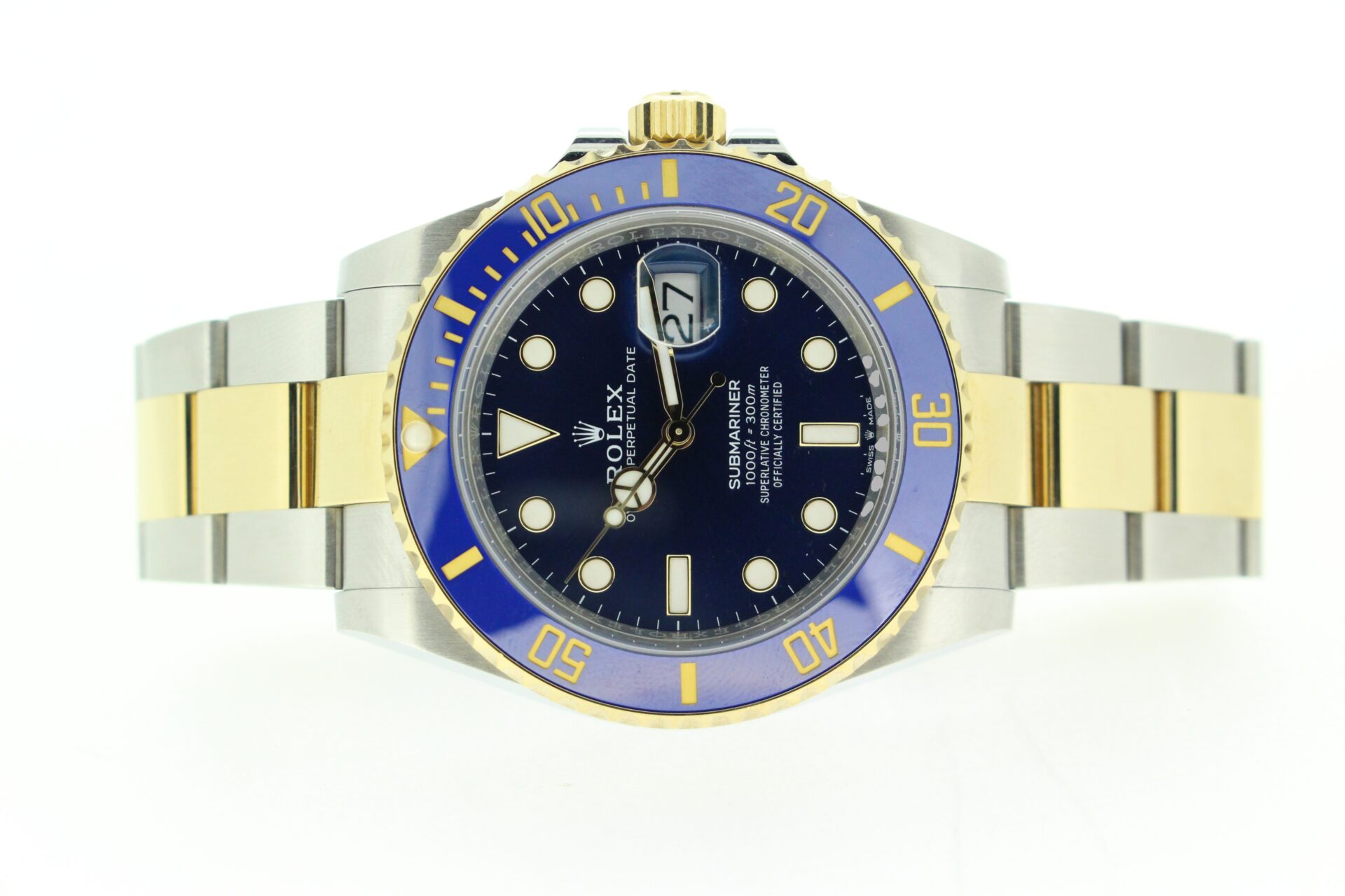 Rolex Submariner Bluesy 126613LB on a white background