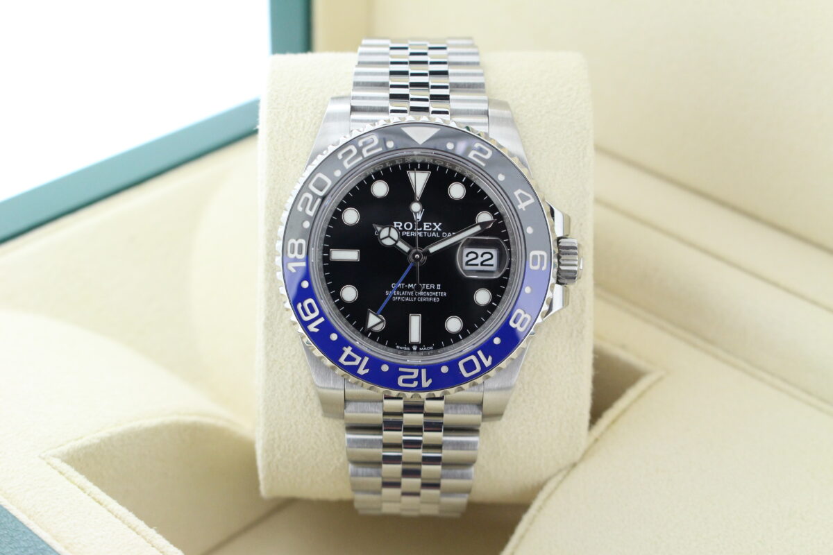 Rolex GMT Master II Batgirl 126710BLNR turned