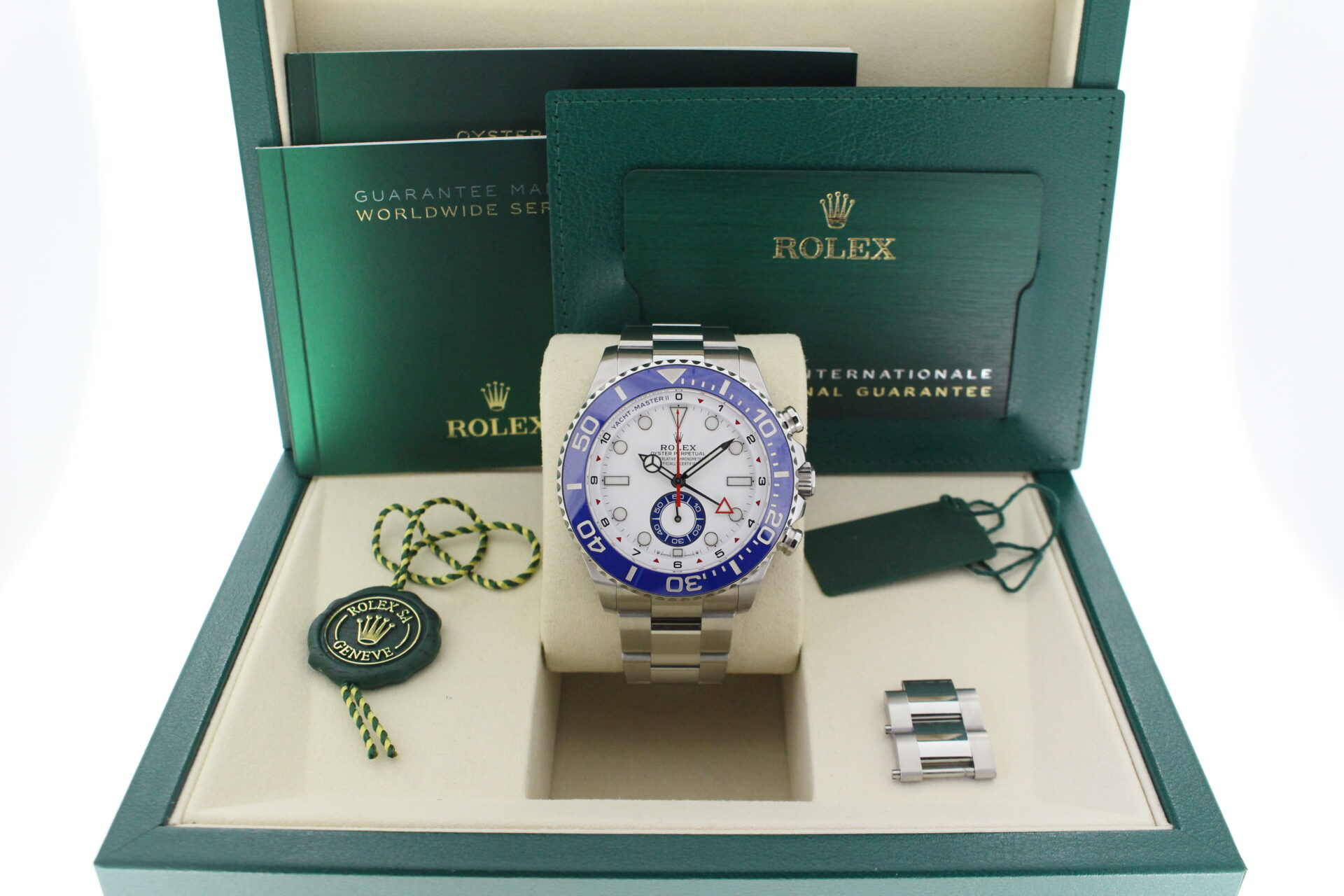 Rolex Yacht-master II 126680 in it's box with both swing tags, booklets and warranty card