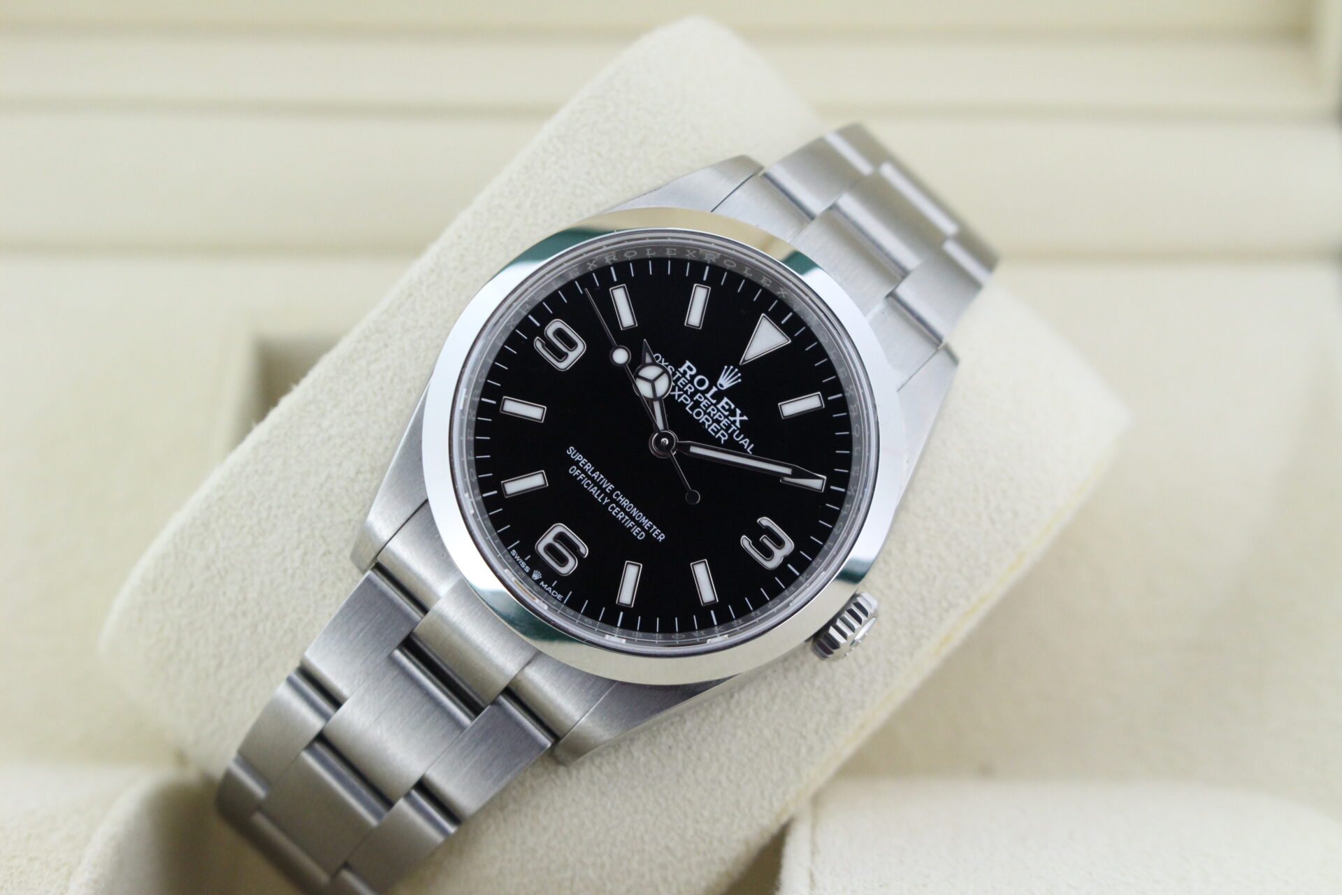 Rolex Explorer I 36mm 124270 tilted