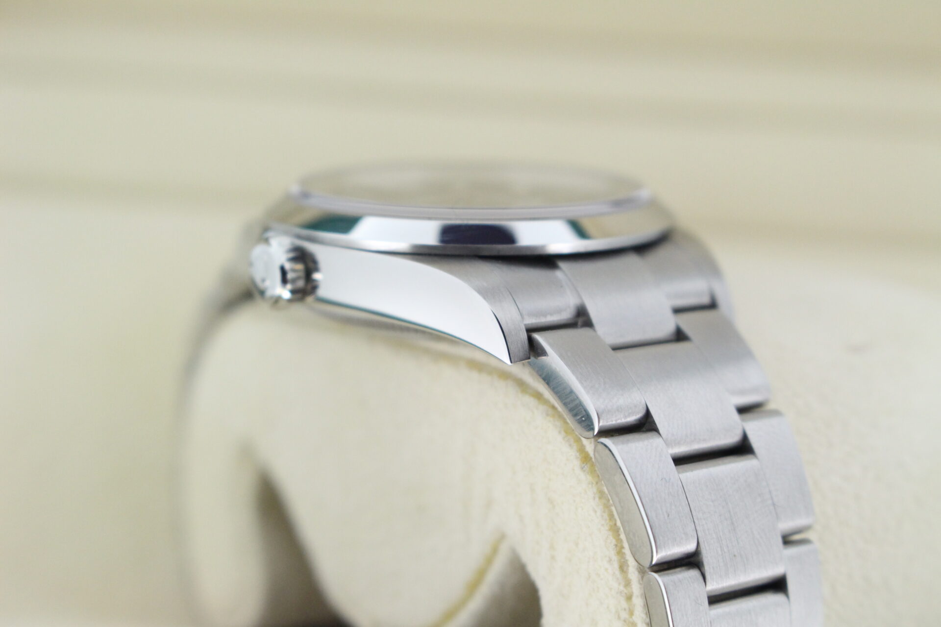 Rolex Explorer I 36mm 124270 angle of crown