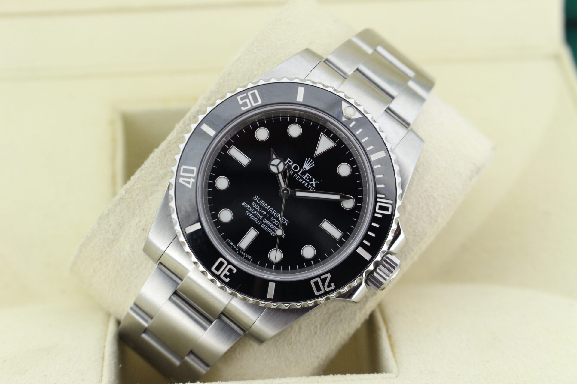 Rolex Submariner No Date 114060 tilted