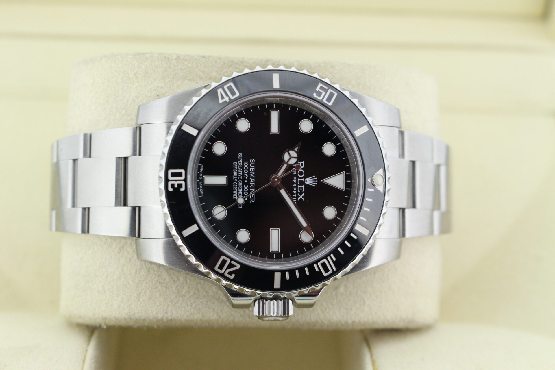 Rolex Submariner No Date 114060 on it's side