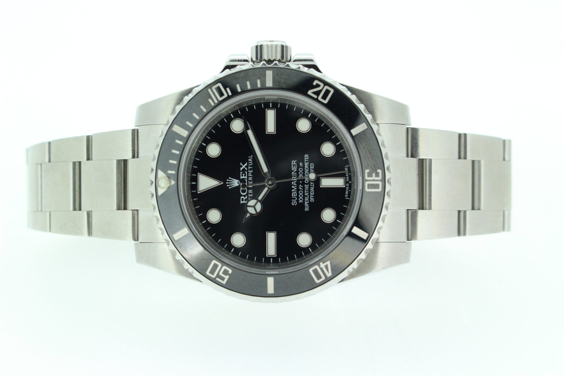 Rolex Submariner No Date 114060 on a white background