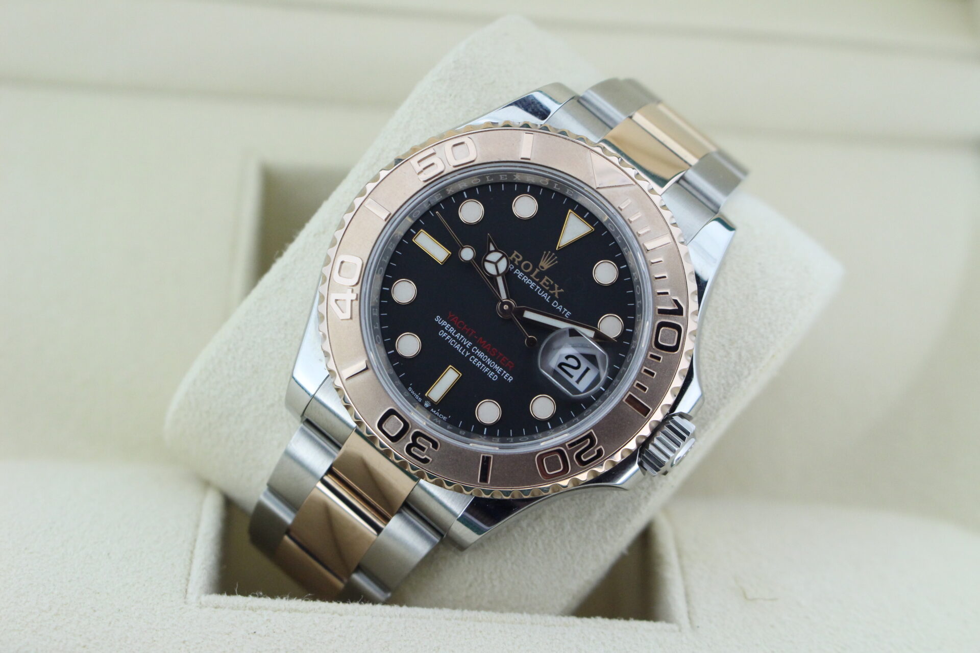 Rolex Yacht-Master 40 126621 Charcoal tilted in it's box
