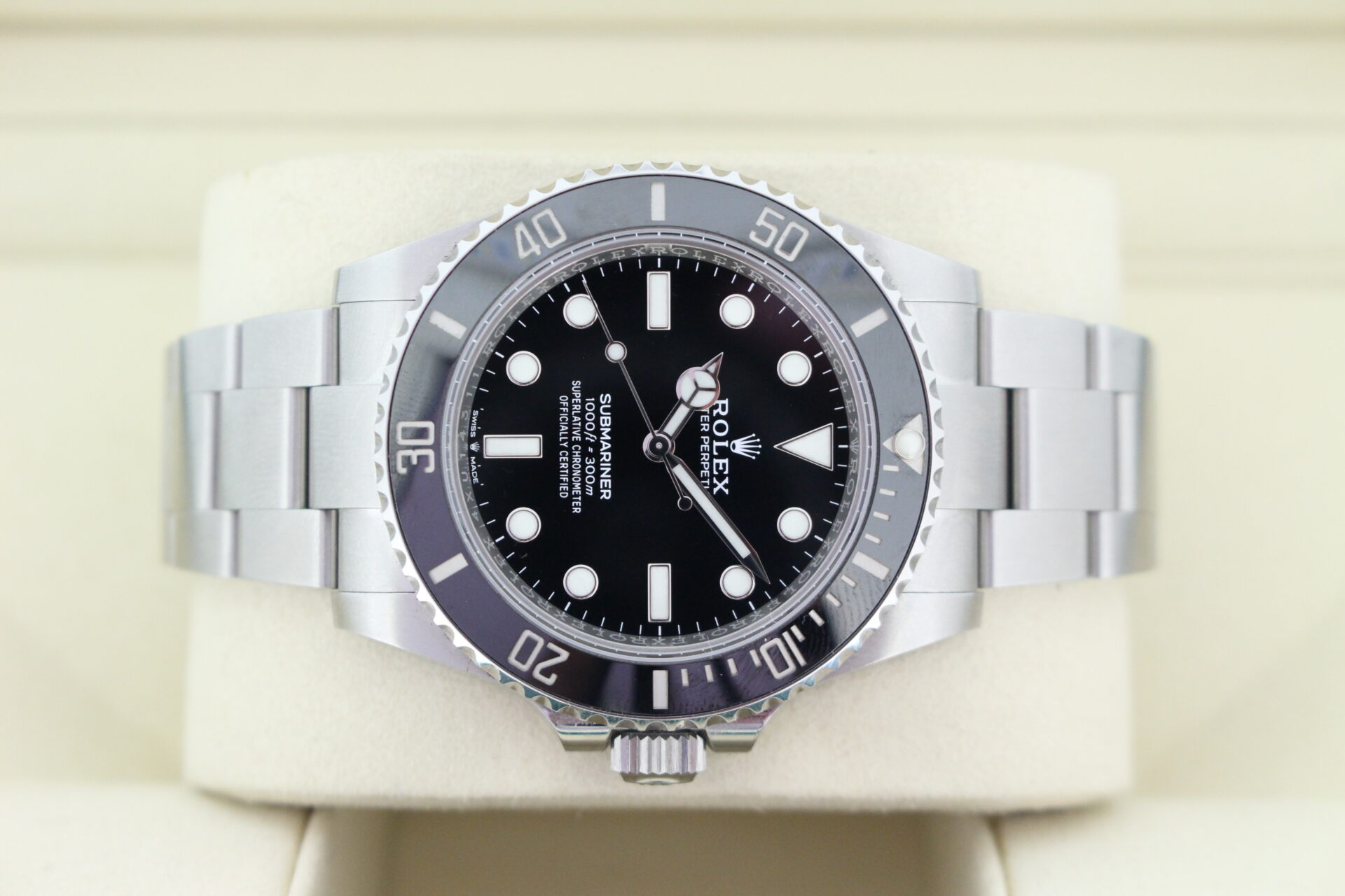 Rolex Submariner No Date 124060 on it's side