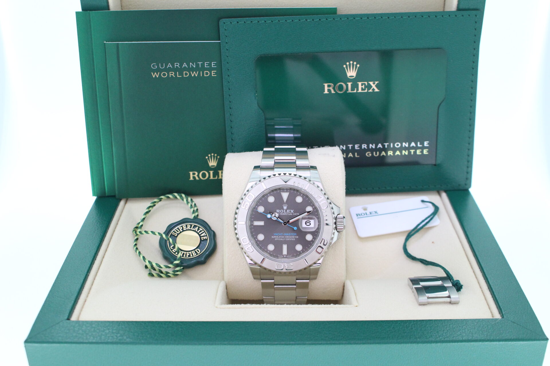 Rolex Yacht-Master 40 126622 in it's box with both swing tags, booklets and warranty card