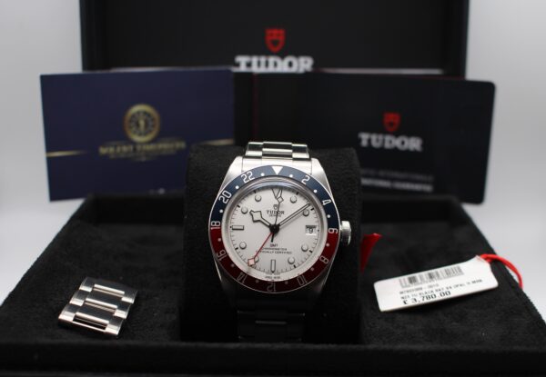 Tudor GMT Pepsi with a Opaline dial in its box with all original accessories