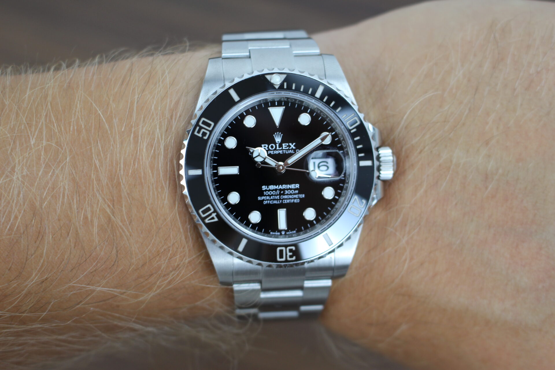 Rolex submariner wrist shot