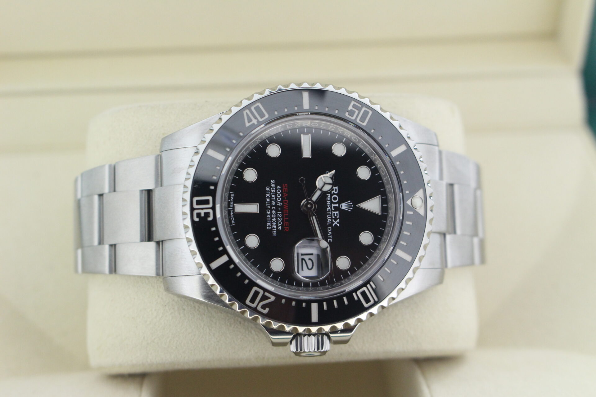 Rolex Sea-Dweller 50 Anniversary 126600 on it's side