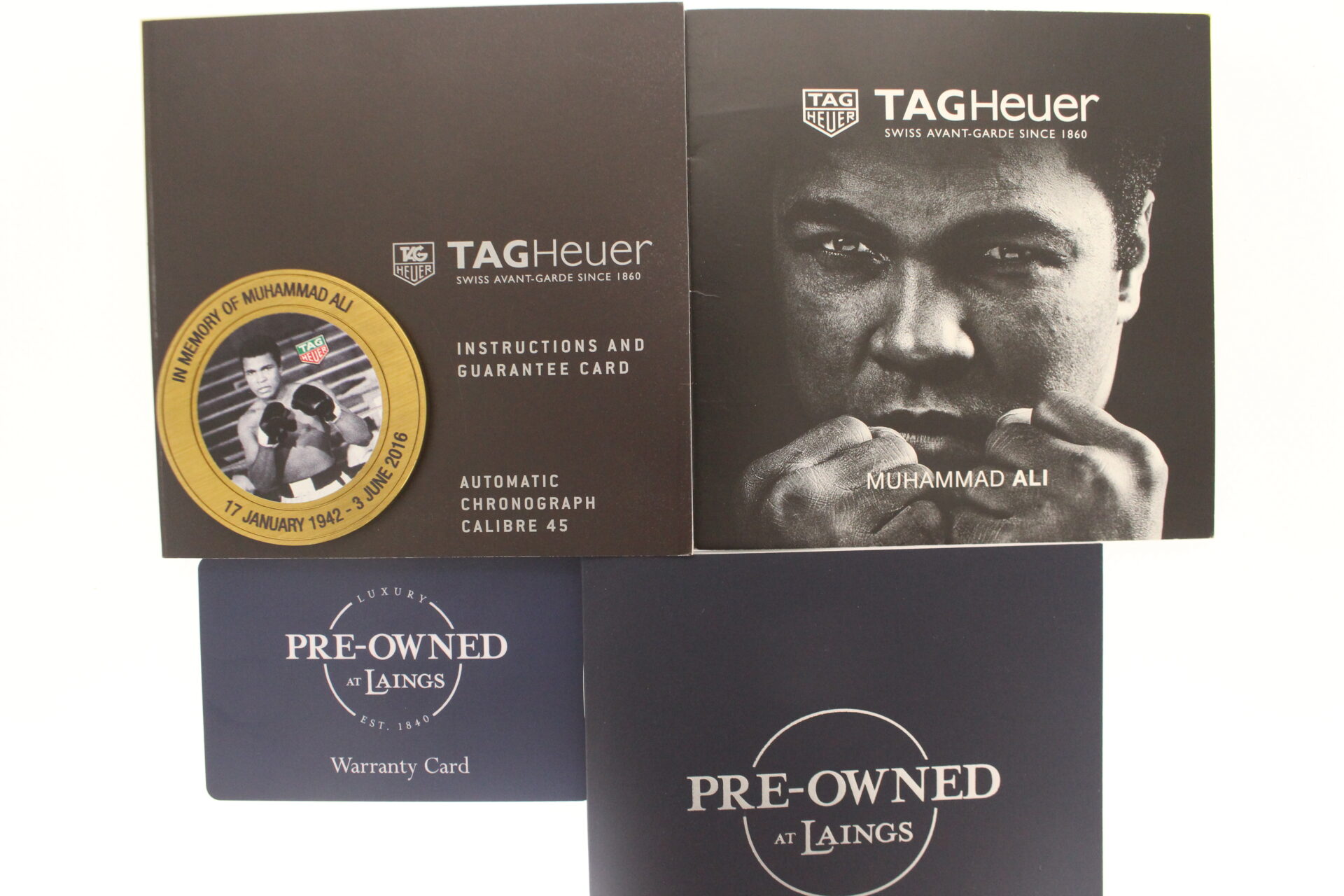 Tag Heuer Carrera Muhammed Ali booklets