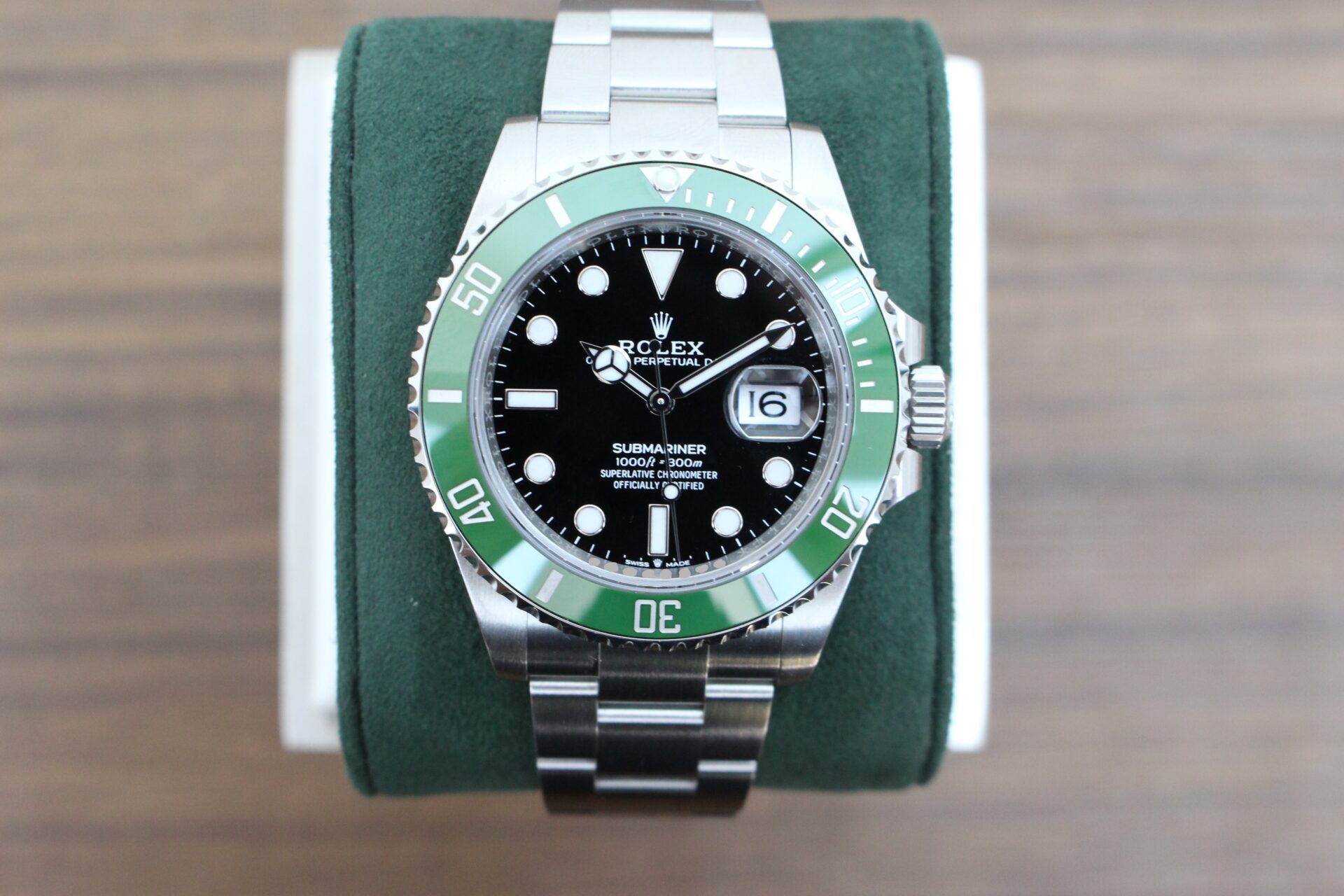 Rolex Submariner on a cushion