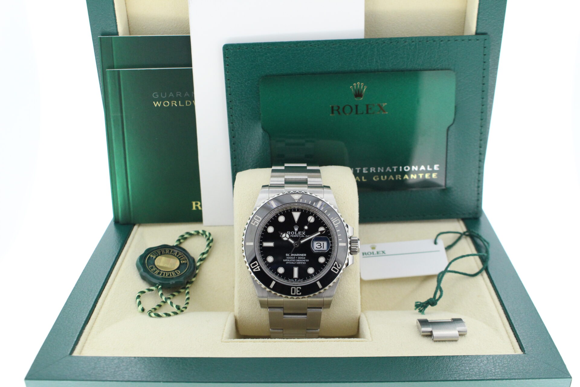Rolex Submariner Date 41mm 126610LN in it's box with both swing tags, booklets and warranty card