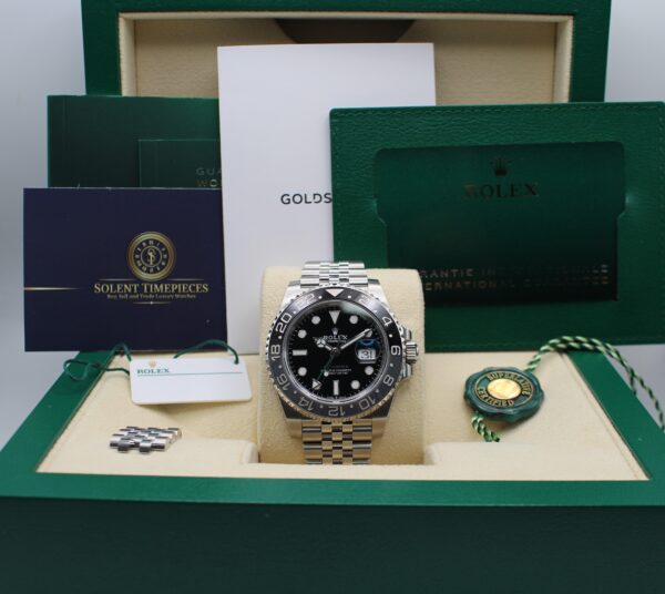 Rolex 126710GRNR Full set with all its original accessories on display