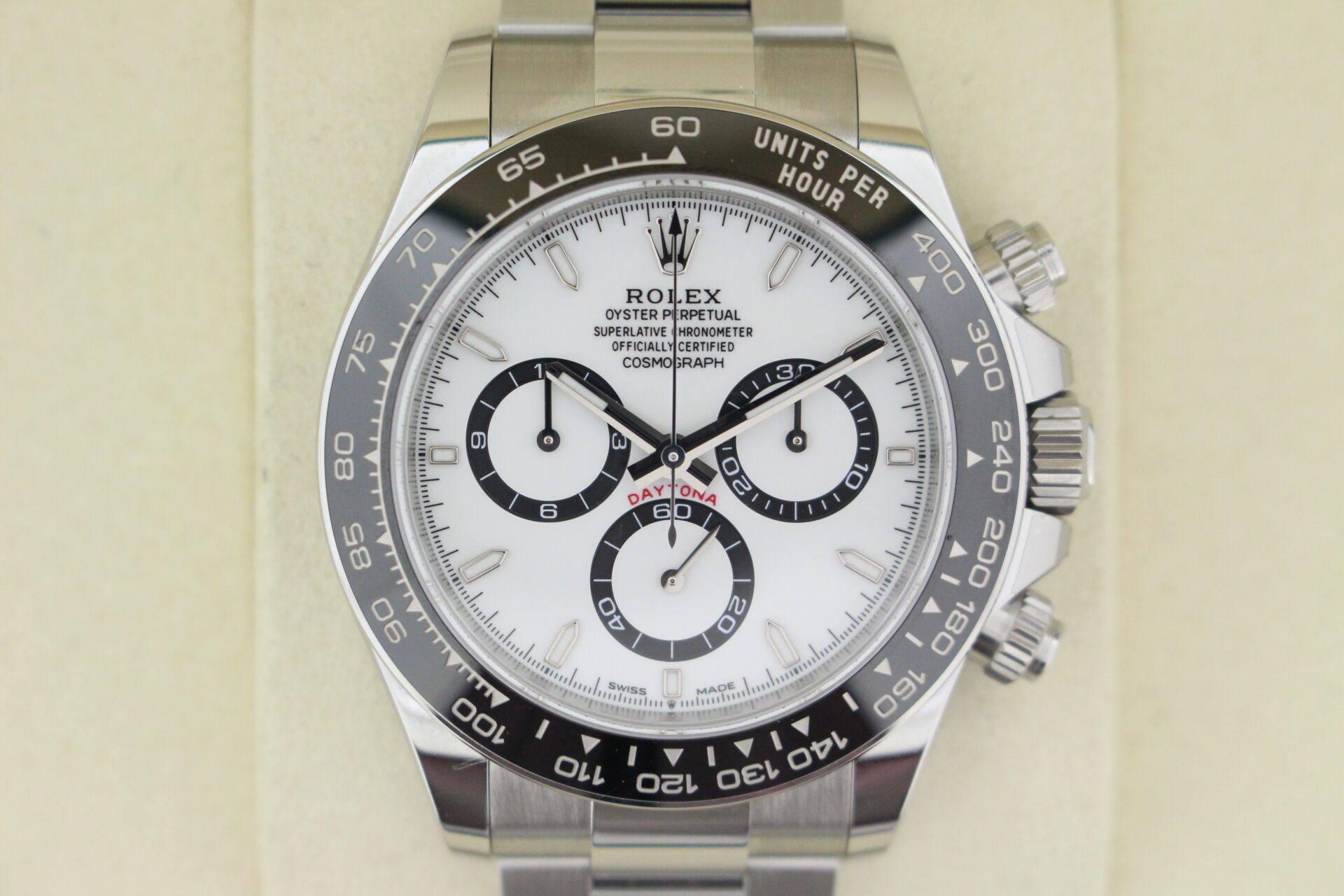 Rolex Daytona Panda 126500LN watch face