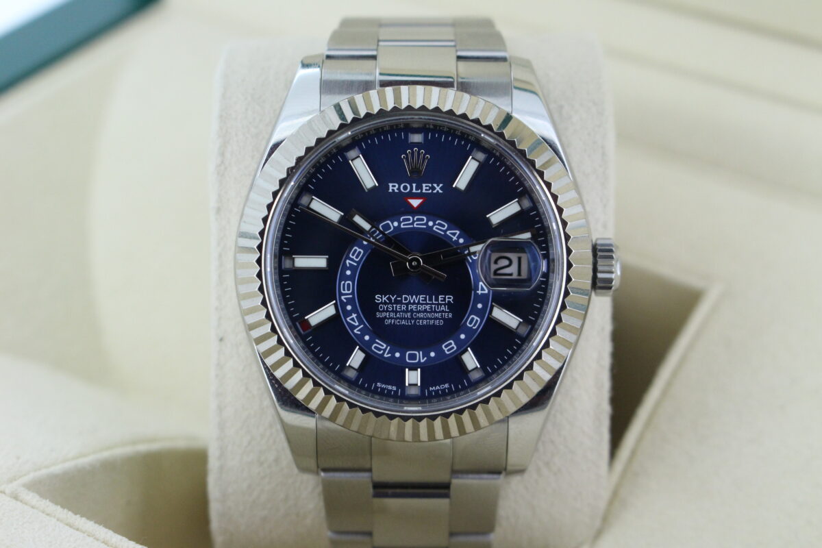 Rolex Sky-Dweller Blue Dial 326934 turned