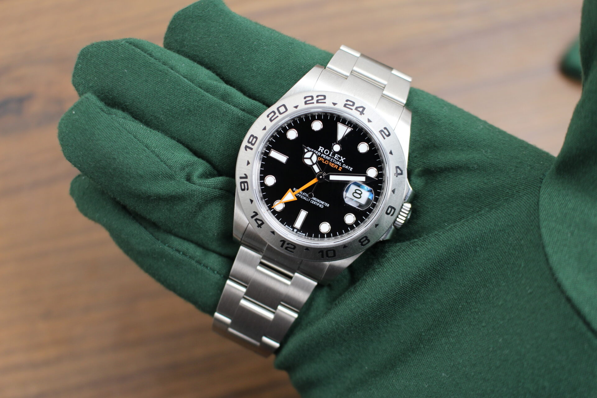Rolex Explorer II 226570 in a hand