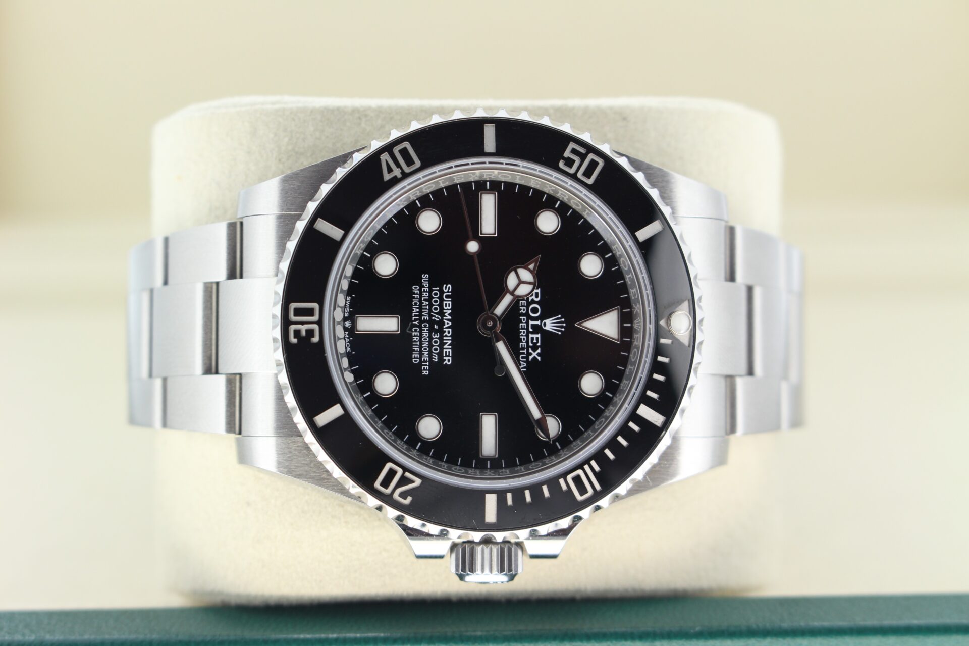Rolex Submariner No Date 124060 on it's side