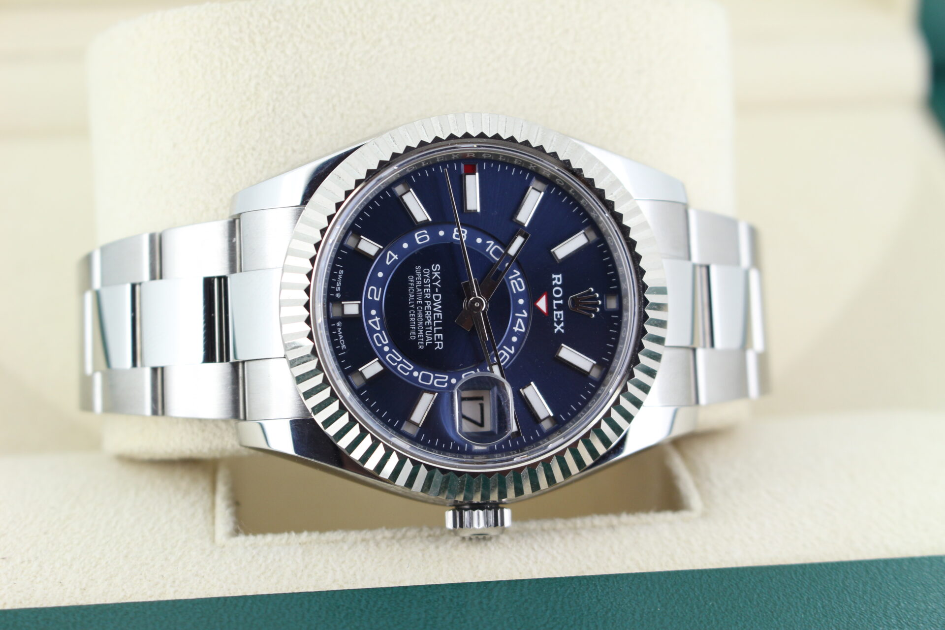 Rolex Sky-Dweller Blue Dial 336934 on it's side