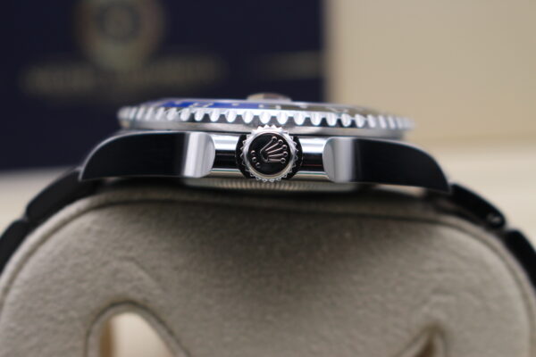 Rolex Crown and case side on a GMT watch