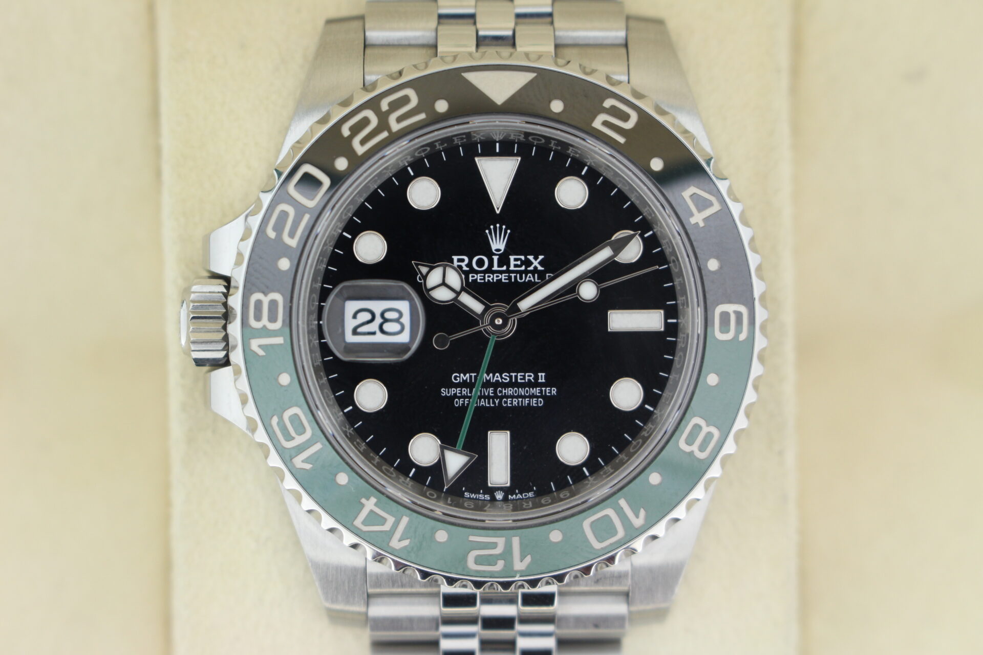 Rolex GMT Master II Sprite 126720VTNR watch face