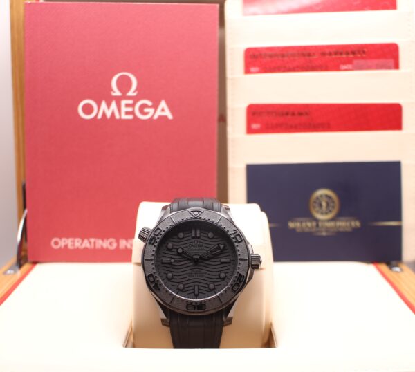 Omega Seamaster Ceramic Black watch in its box with all original accessories making a full set