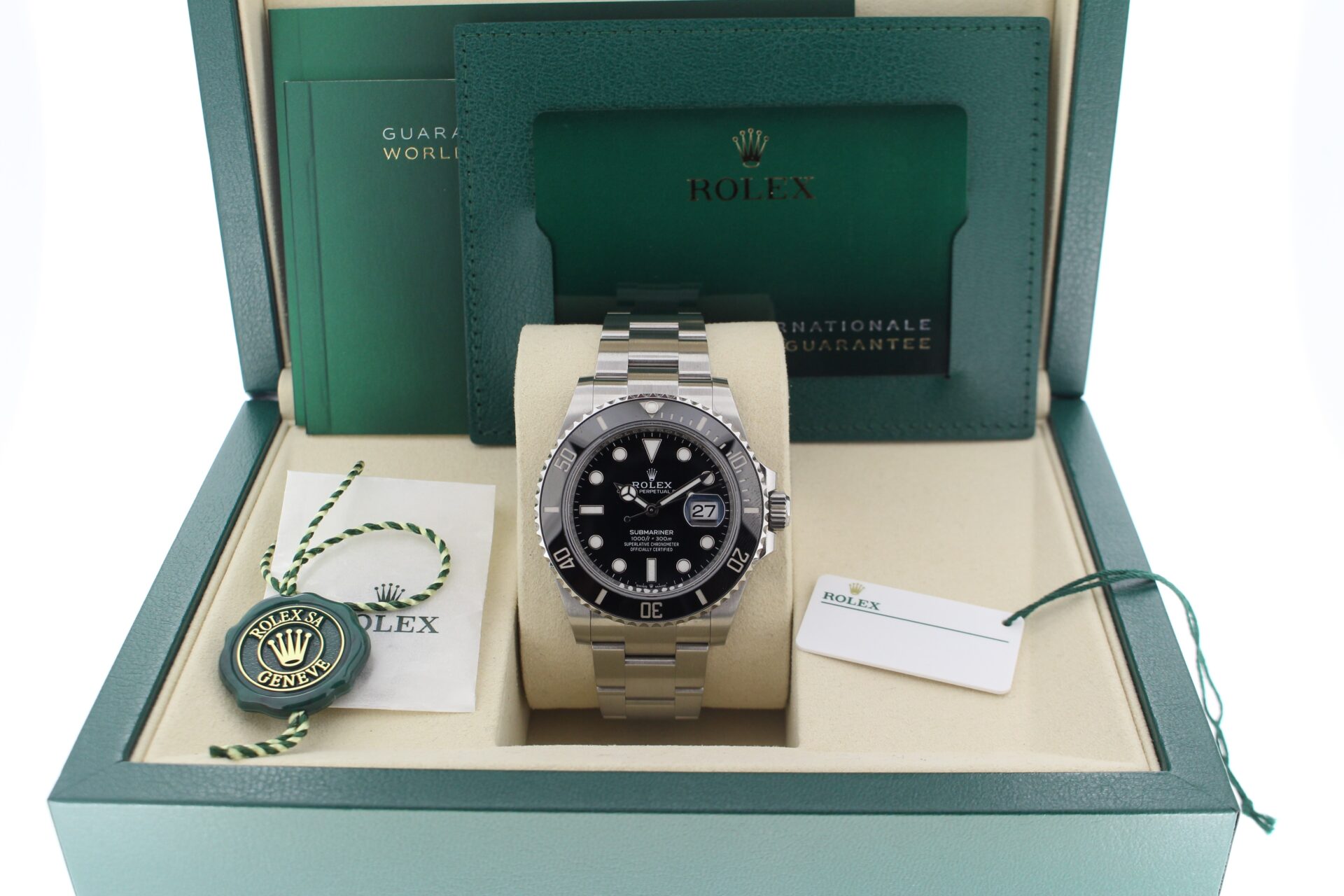 Rolex Submariner Date 41mm 126610LN in it's box with both swing tags, booklets and warranty card