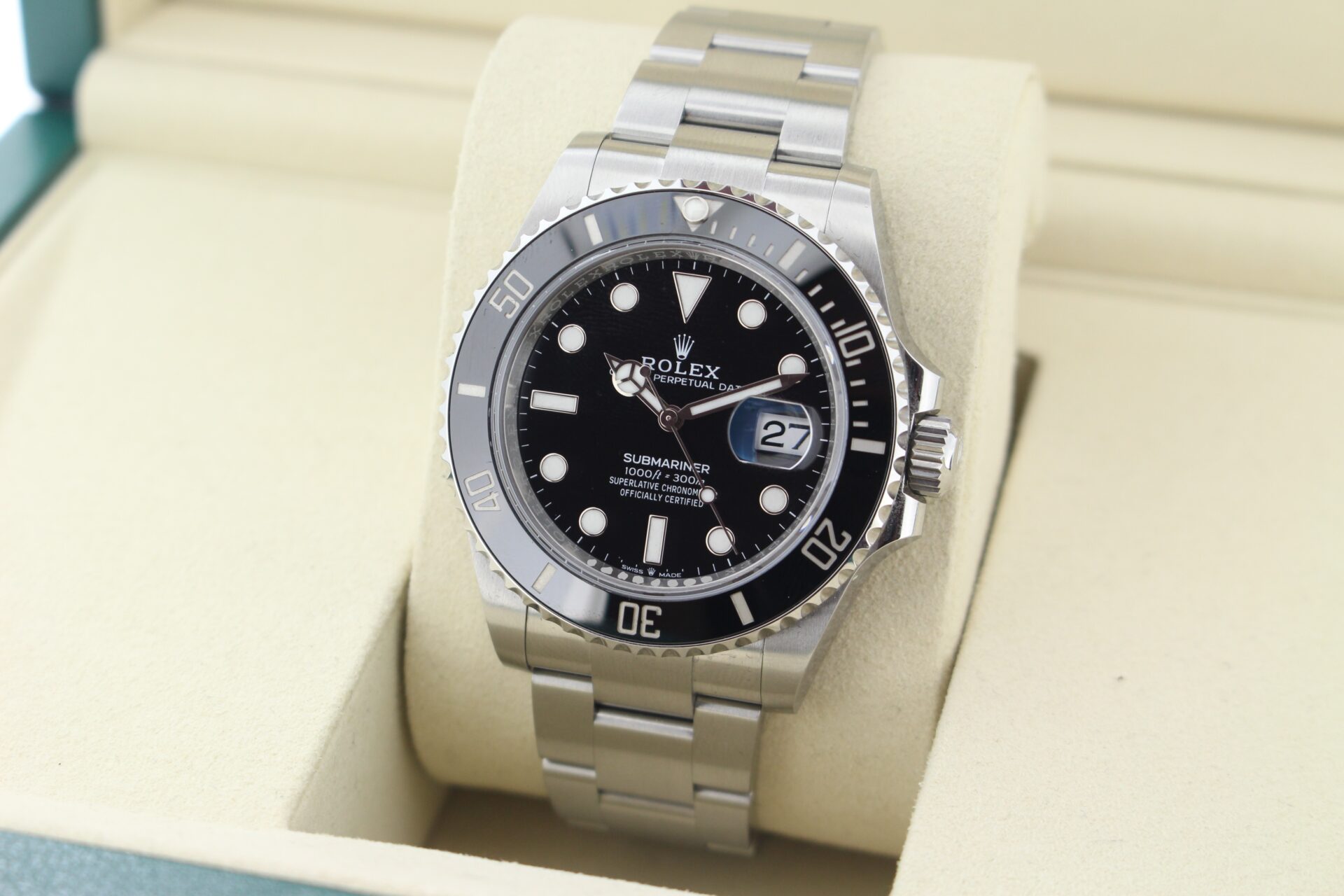 Rolex Submariner Date 41mm 126610LN facing towards the left to show the right angle