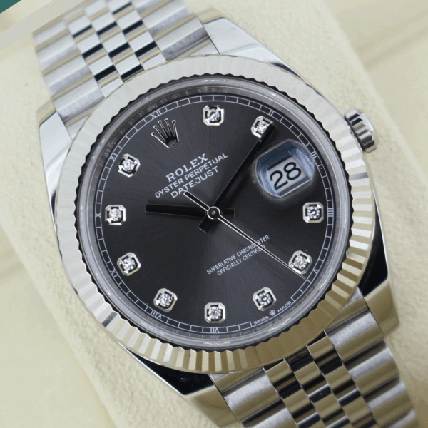 Rolex Datejust Diamond Slate Dial 126334 on a Jubilee bracelet