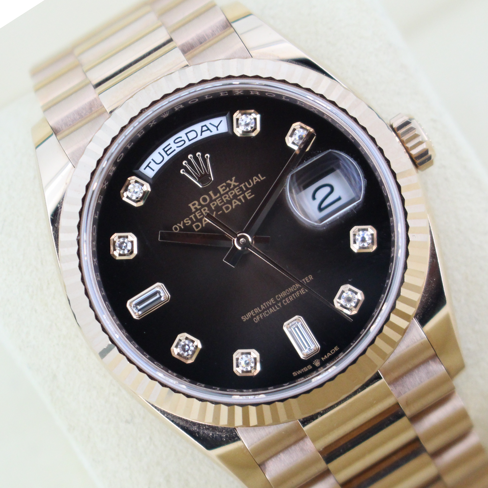 Rolex Day Date Chocolate Dial 128235