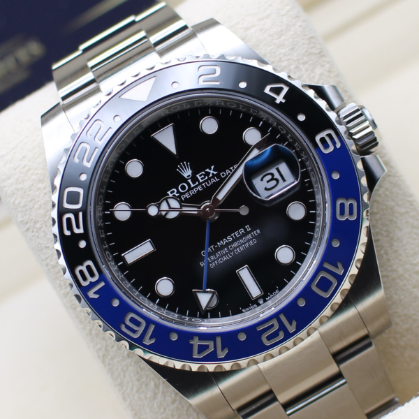 Rolex 126710BLNR Batman rotated at an angle