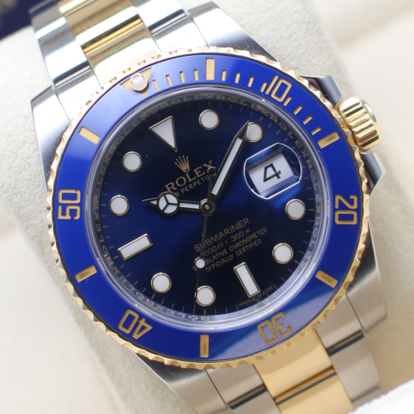 Rolex Submariner Blue at an angle