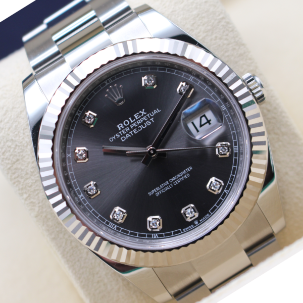 Rolex 41mm Datejust Slate diamond dial