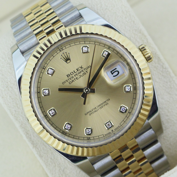 Rolex Datejust Champagne Diamond 41mm 126333