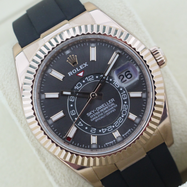 Rolex Sky-Dweller Oysterflex Everose Gold